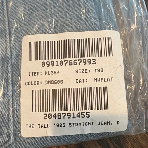 Madewell Women’s The Tall Straight Blue Hallstead Wash Women's Jeans Size 33 New - Picture 6 of 6